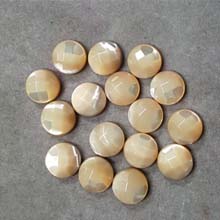 10MM FACETED ROUND CABOCHON MOP NATURAL(10PCS/BAG)